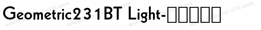 Geometric231BT Light字体转换
